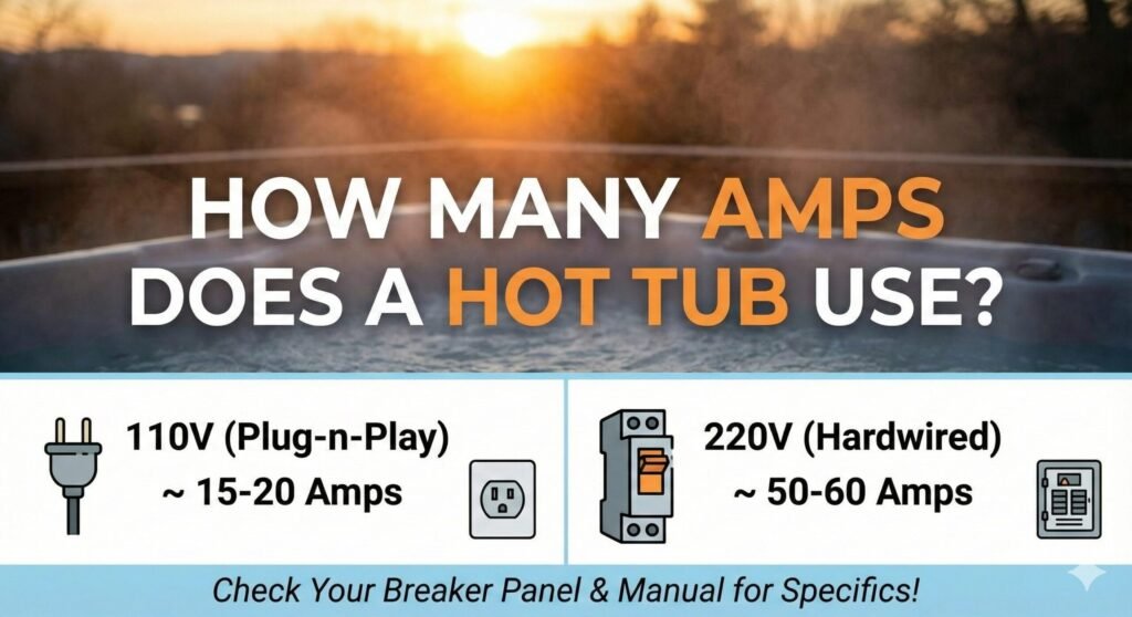 how many amps does a hot tub use