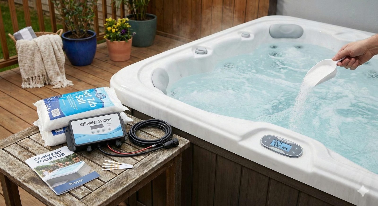 Hot tub salt conversion